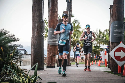 2 Ironman Athletes running